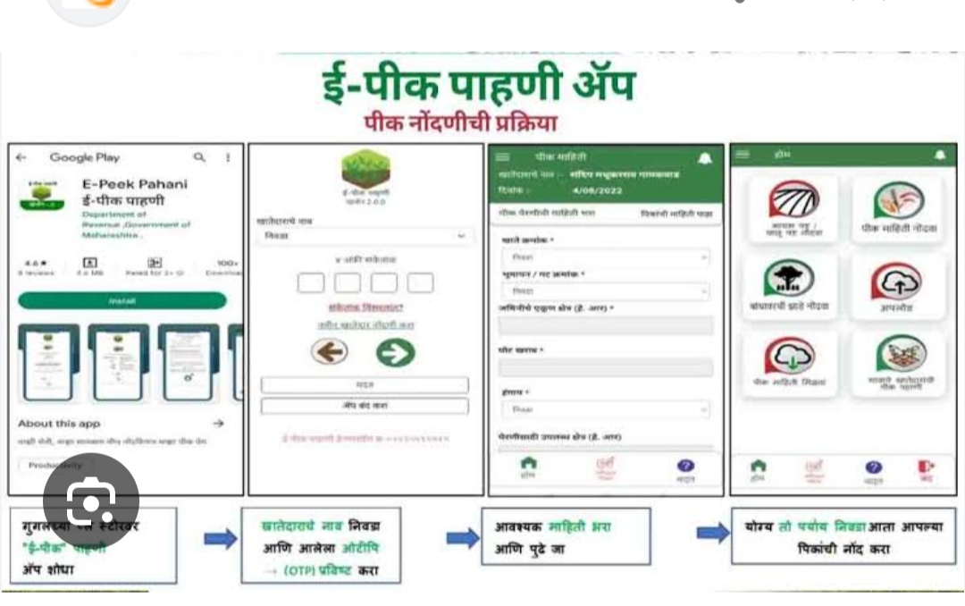 शेतकऱ्यांनी ई-पिक पाहणी नोंदणी करण्याचे आवाहन