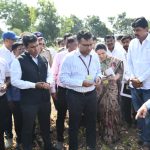 केंद्रीय पथकाकडुन देमनी शिवारात पाहणी