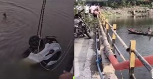 बहादरपुरा येथील मन्याड नदीच्या पुलावरून कार नदीपात्रात कोसळली; महिलेचा मृत्यू
